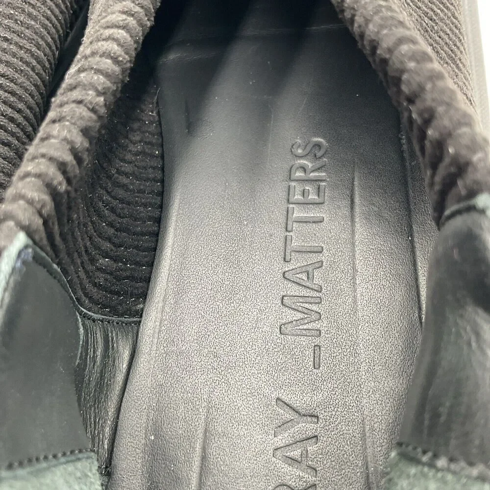 Gray Matters Navy and Black Suede Slip-On Flats
